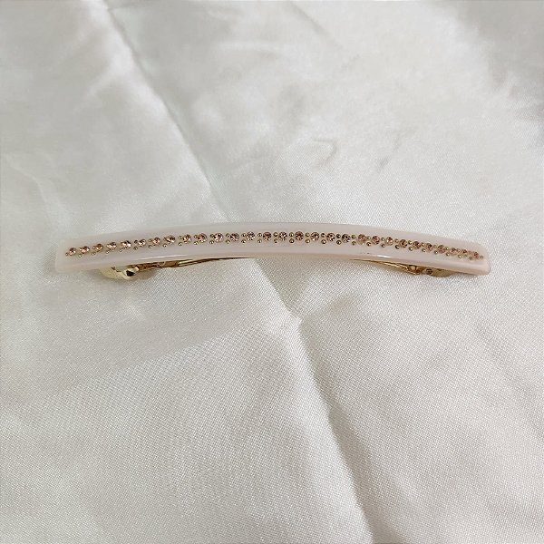 Presilha fina cristais off white