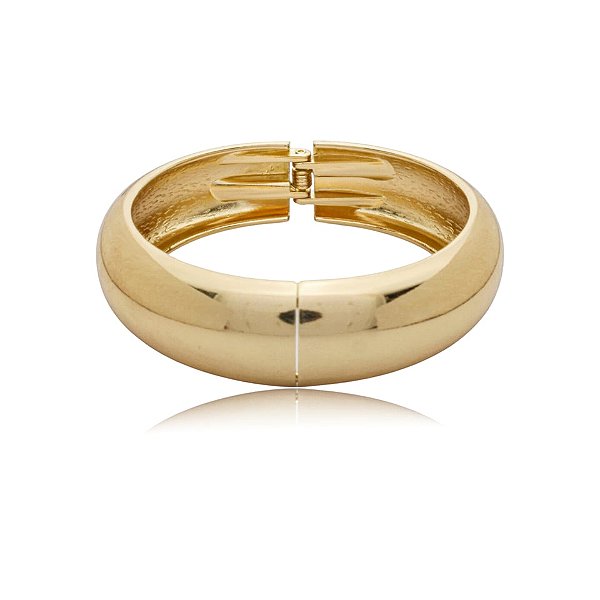 Bracelete liso ouro semijoia