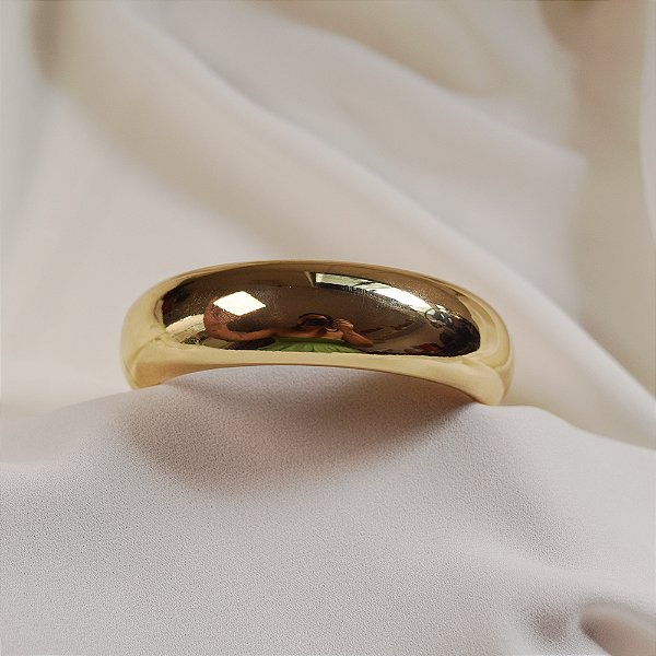 Bracelete liso ouro semijoia