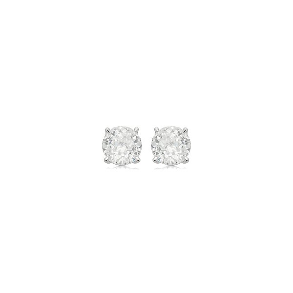 Brinco ponto de luz moissanite 5 mm prata 925