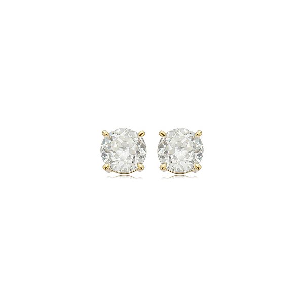 Brinco ponto de luz moissanite 8 mm ouro prata 925