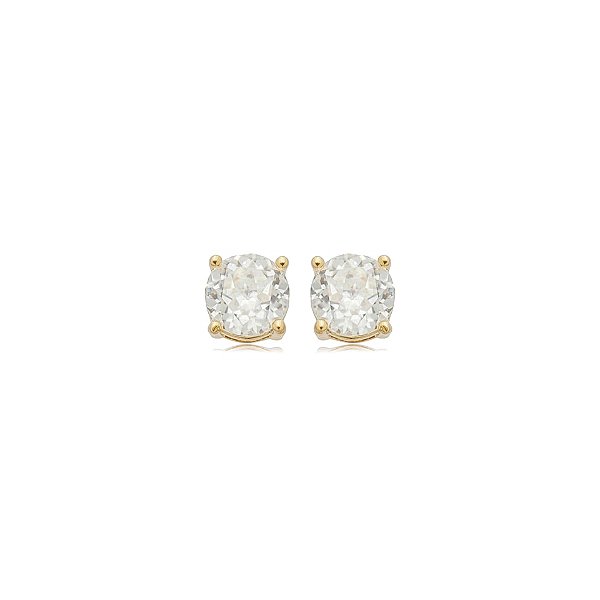 Brinco ponto de luz moissanite 10 mm ouro prata 925
