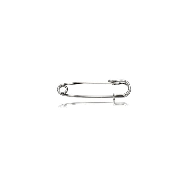 Broche alfinete metal prateado