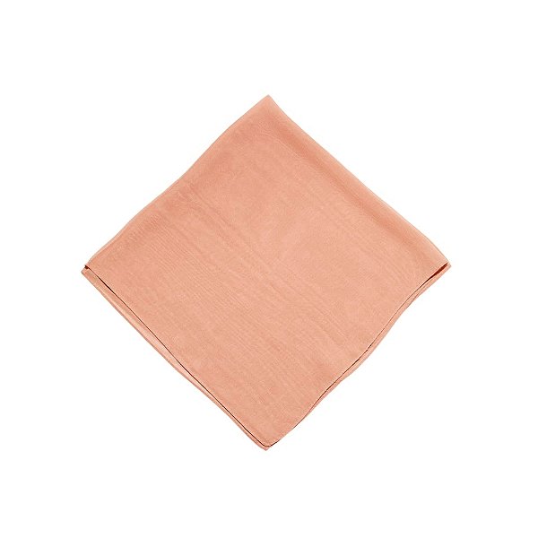 Lenço quadrado liso pêssego claro LEN-035