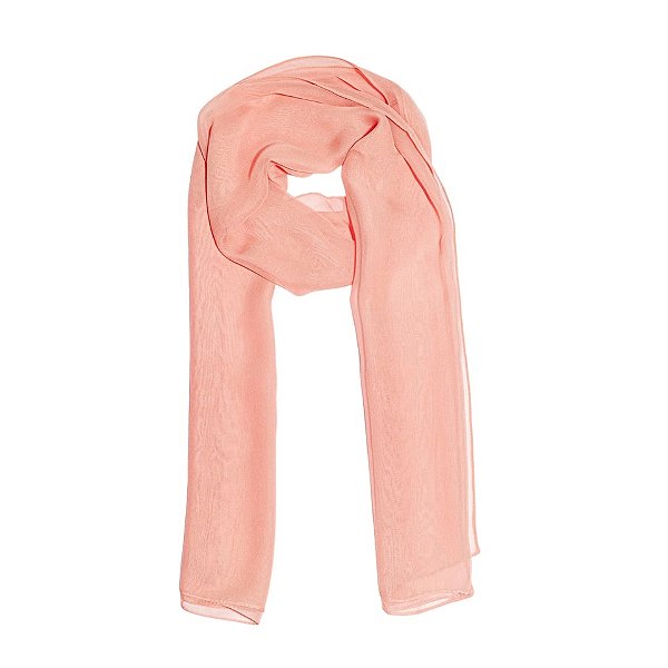Lenço echarpe coral rosado LEN-051