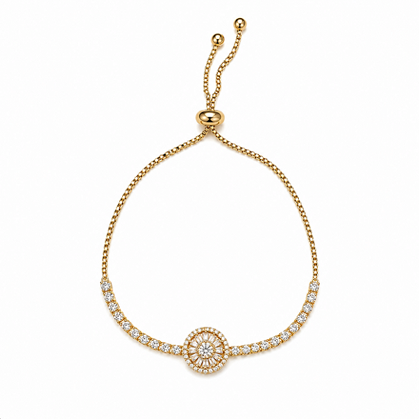 Pulseira riviera gravatinha pizza ouro semijoia FZ442