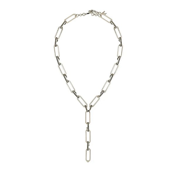 Colar Hector Albertazzi tie strass art déco prata boho