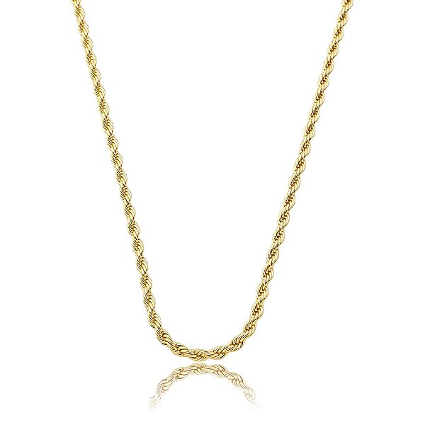 Colar corrente cordão baiano ouro semijoia XL-230302