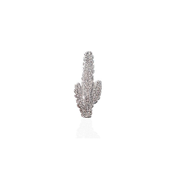 Broche cacto strass prateado 6373904
