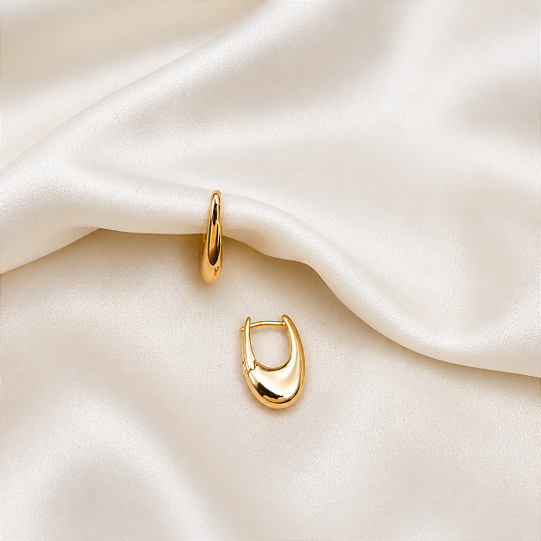 Brinco argolinha ouro semijoia 24k11018