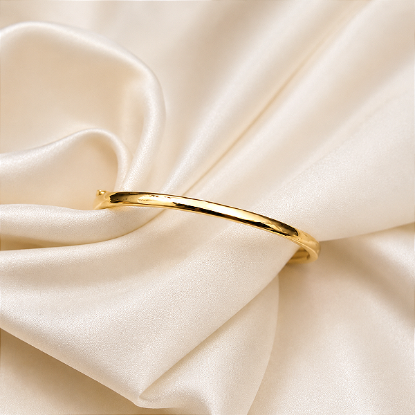Bracelete liso ouro semijoia