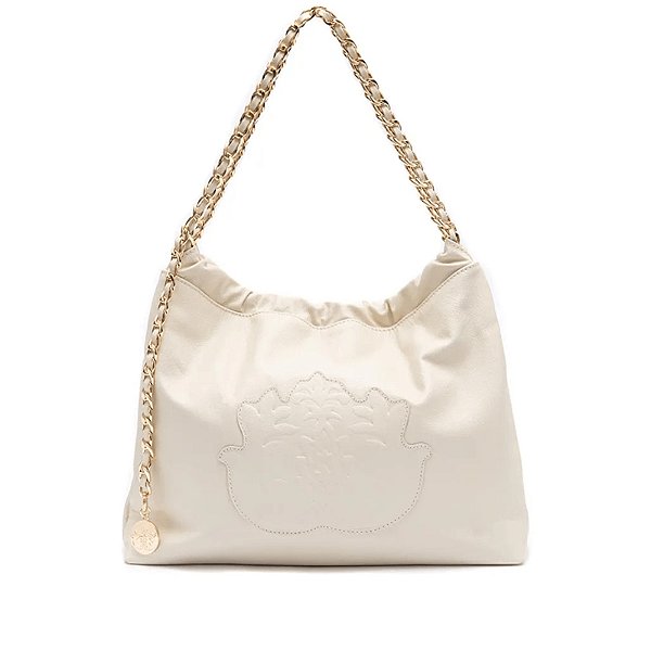 Bolsa Isla Dayse Hobo Couro Bodan Marsmallow