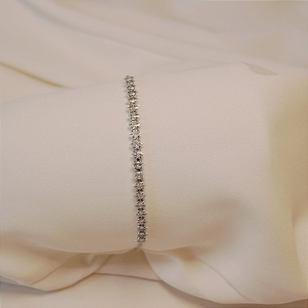 Pulseira gravatinha riviera ródio semijoia 5364205