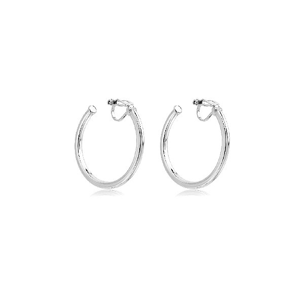 Brinco pressão argola reta ródio semijoia 7305305
