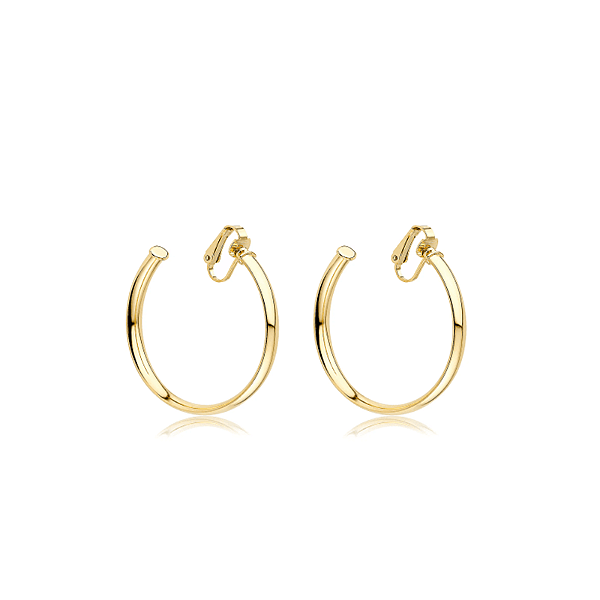 Brinco pressão argola lisa g ouro semijoia 7304105