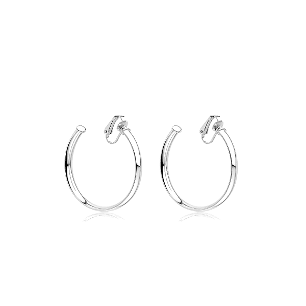 Brinco pressão argola lisa g ródio semijoia 7304105