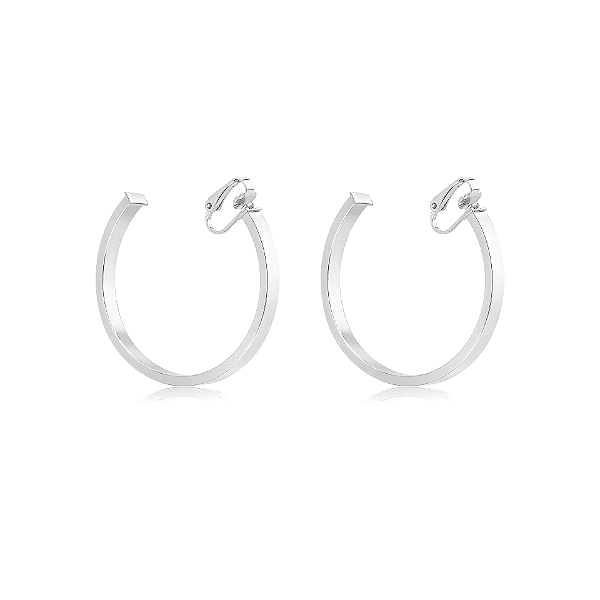 Brinco pressão argola reta g ródio semijoia 7304605
