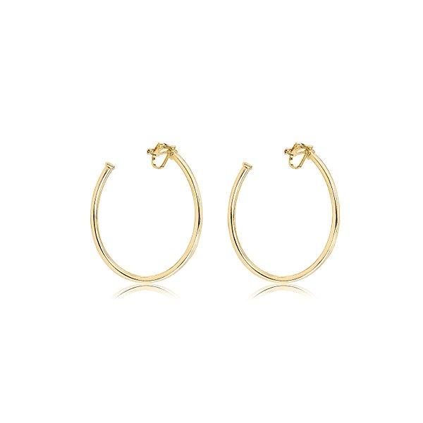 Brinco pressão argola reta g ouro semijoia 7305005