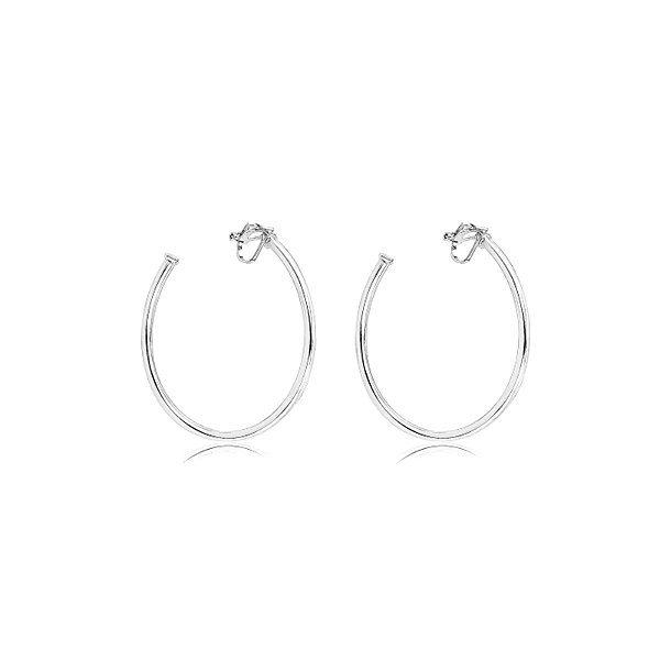 Brinco pressão argola reta g ródio semijoia 7305005