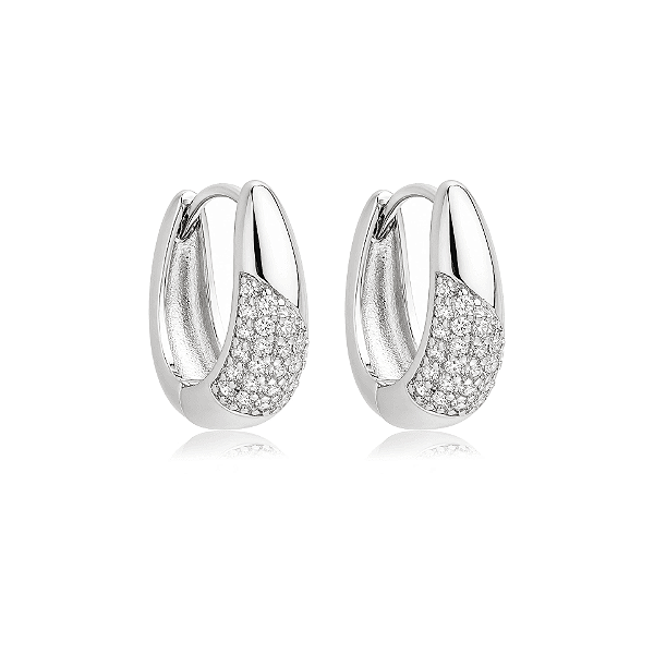 Brinco argolinha zircônia ródio semijoia 24k09010