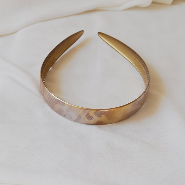 Tiara francesa Finestra acetato dourado marmorizado N106 ND