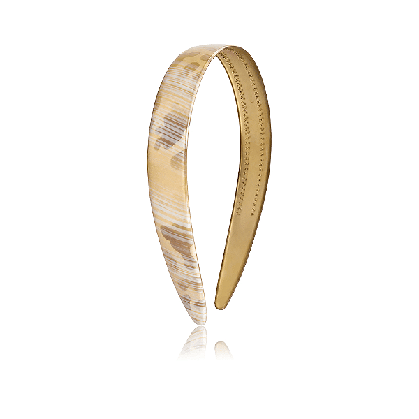 Tiara francesa Finestra acetato dourado marmorizado N106 ND