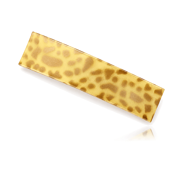 Presilha retangular francesa Finestra animal print dourado F2821CO