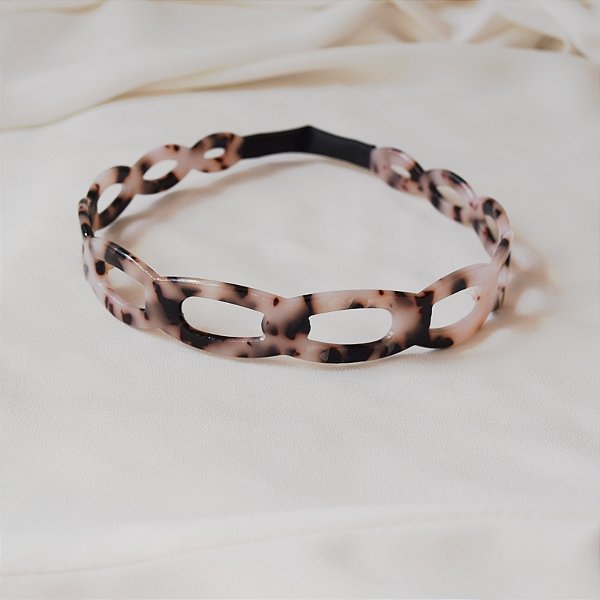 Tiara elos acetato bege tartaruga