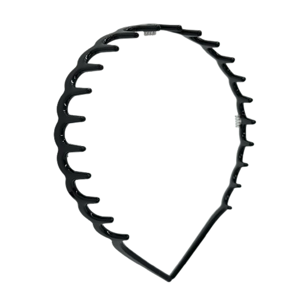 Tiara ondulada acetato preto