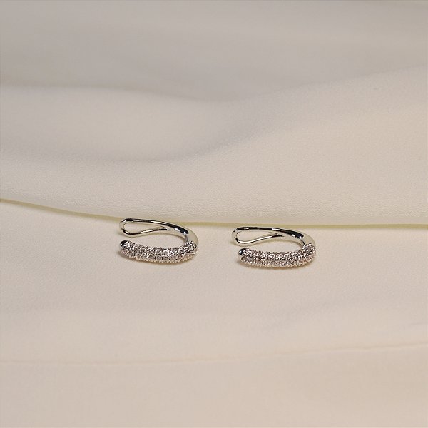 Piercing de encaixe zircônia ródio semijoia par 26k08028