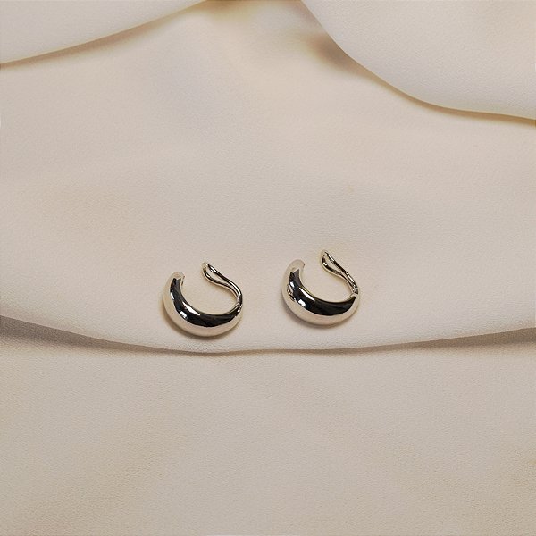 Piercing de encaixe abaulado ródio semijoia par 26k08029