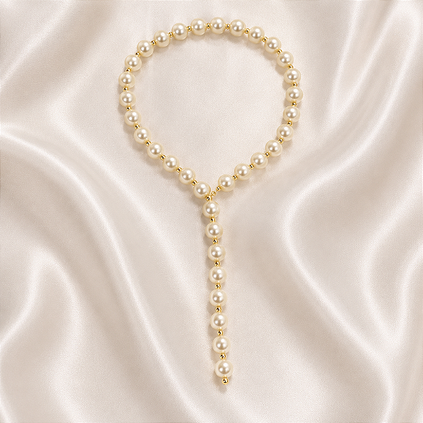 Colar pérolas ouro semijoia 7345705