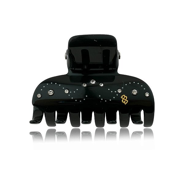 Piranha de cabelo Bianca acrílico preto com cristais g 05 176