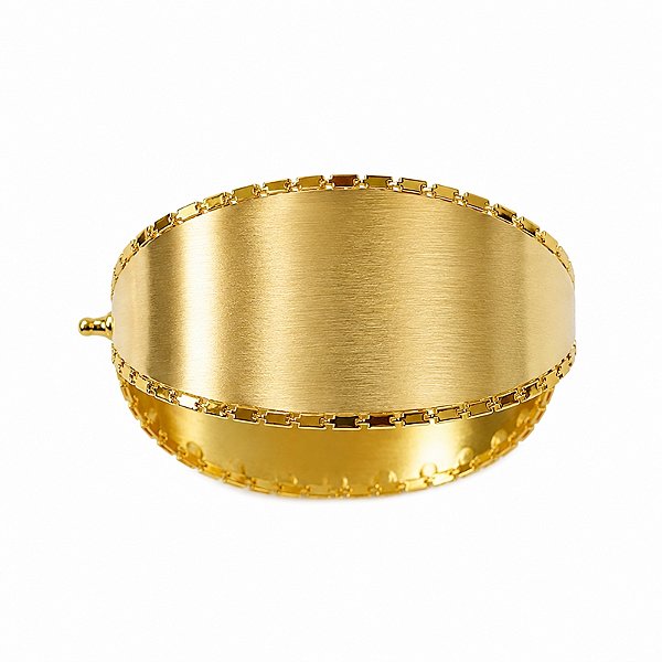 Pulseira Palone Design curvado ouro semijoia