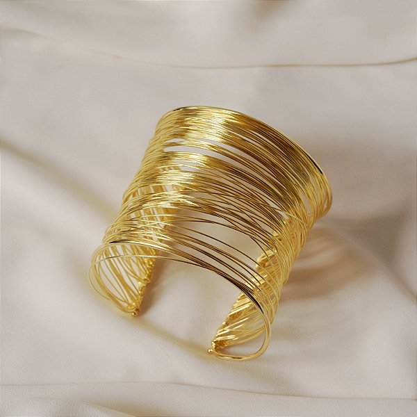 Bracelete Palone Design fios ouro semijoa