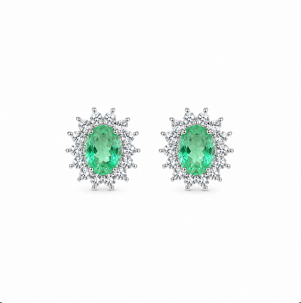 Brinco Moissanite Oval Fusion Turmalina