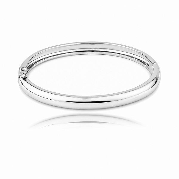 Bracelete Liso Ródio Semijoia SZ-230501