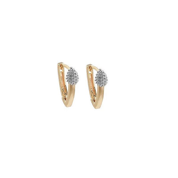 Brinco argolinha v ouro semijoia 19A09008