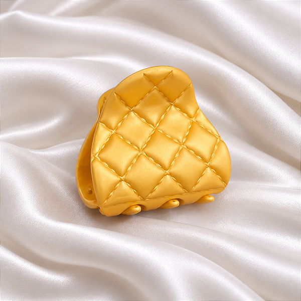 Piranha de Cabelo Francesa Finestra Amarelo Fosco Matelassê N750YE