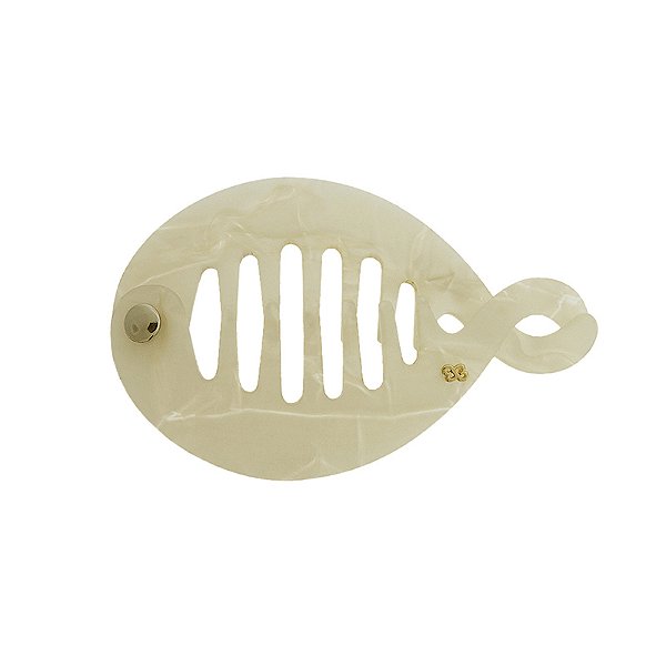 Presilha banana Bianca oval acrílico madrepérola 60 001