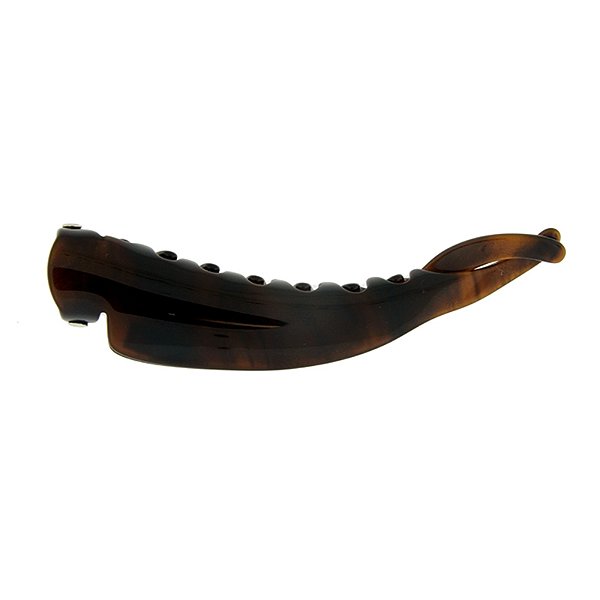 Presilha banana Bianca m acrílico marrom 60 011