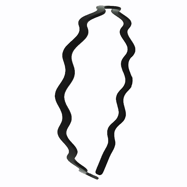 Tiara acrílico ondulada Bianca preta 20 131