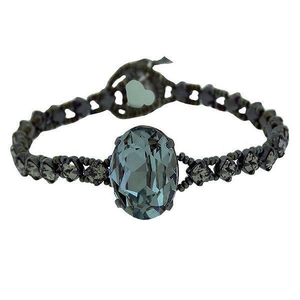 Pulseira riviera oval Caleidoscópio joia artesanal