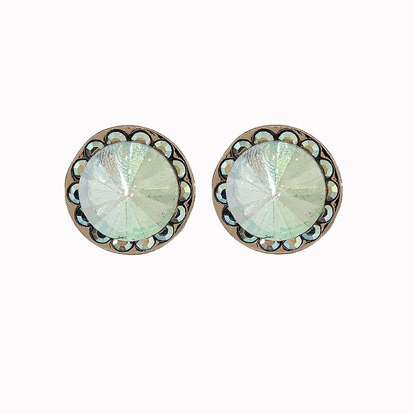 Brinco redondo Letícia Sarabia cristal boreal 6707