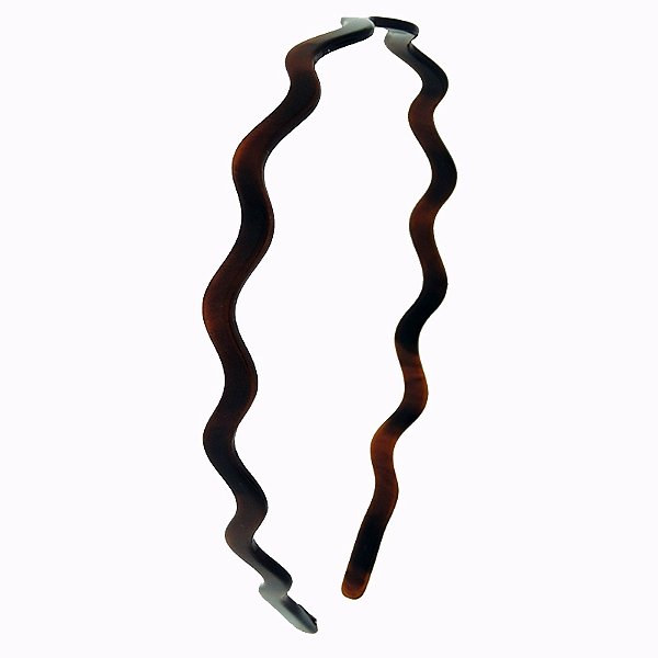 Tiara acrílico ondulada Bianca marrom 20 131