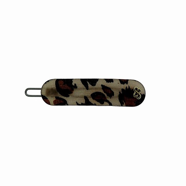 Presilha pequena acrílico Bianca animal print 16 065