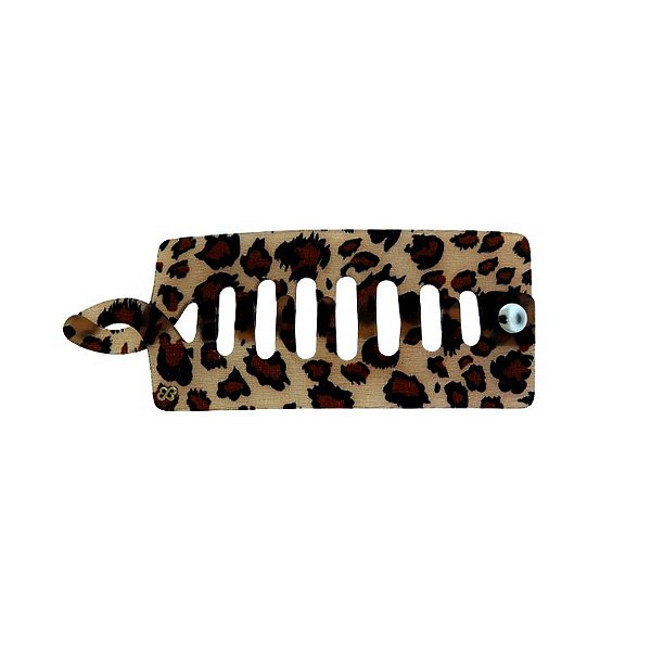 Presilha banana acrílico Bianca animal print 60 004