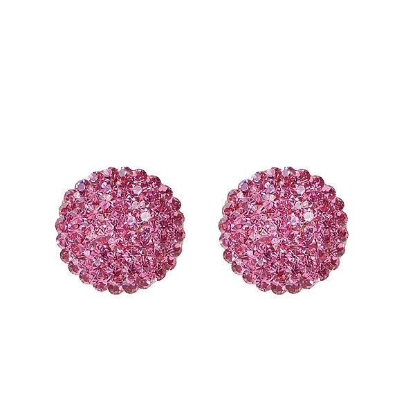 Brinco botão g Leticia Sarabia fúcsia 3901