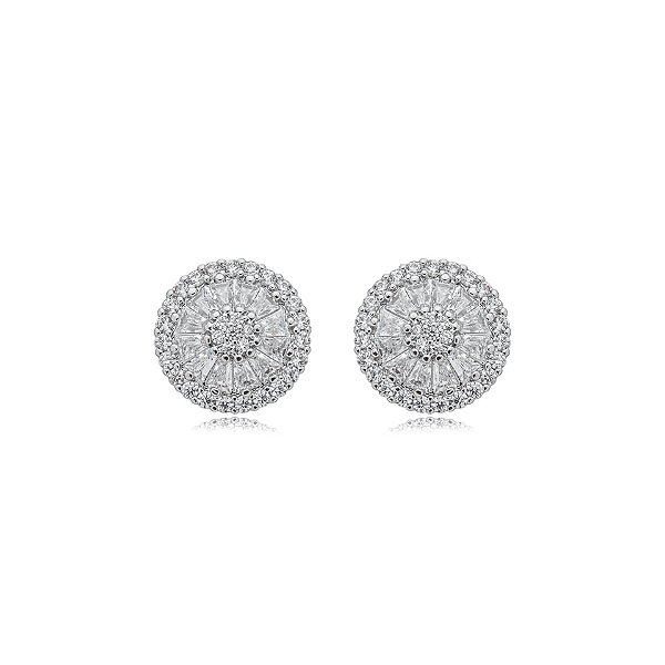Brinco pizza g zircônia ródio semijoia 16k03019