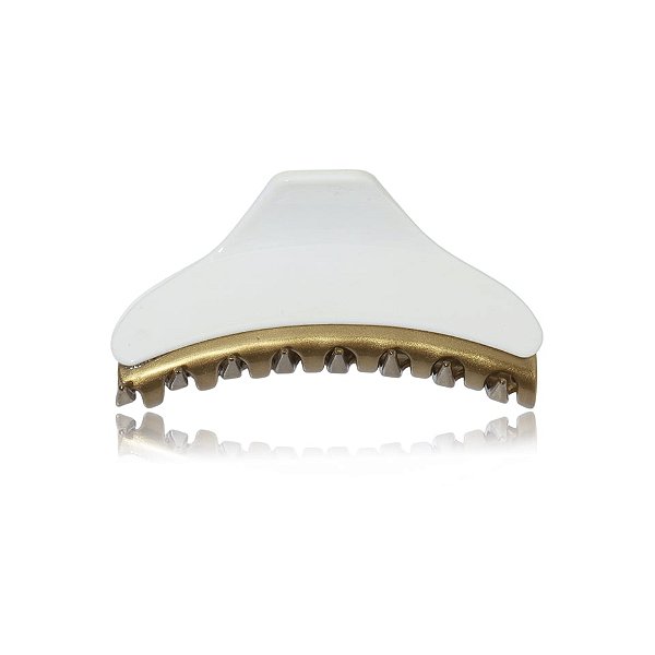 Piranha de cabelo francesa Finestra branco com dourado F2842BBO